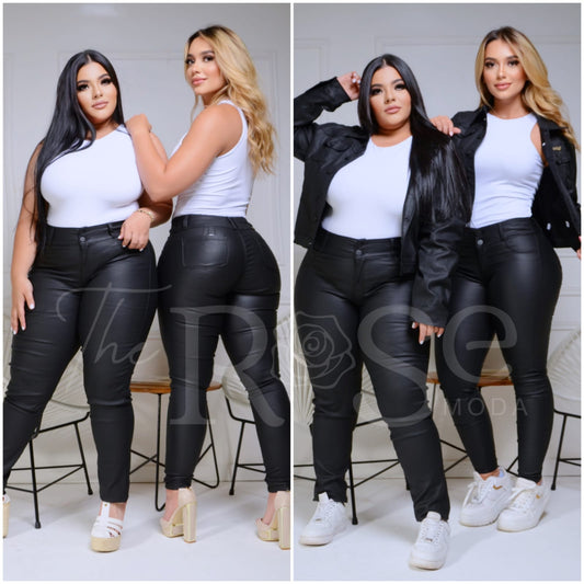 Pantalón Efecto Cuero