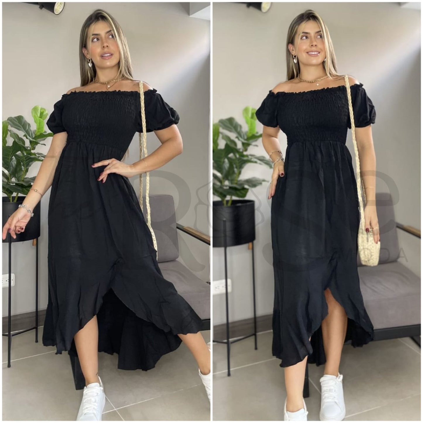 Vestido Manga Resorte